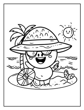 Naklejki girl with a hat