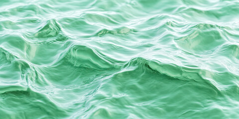 Close-up of Gently Undulating Seafoam Green Water