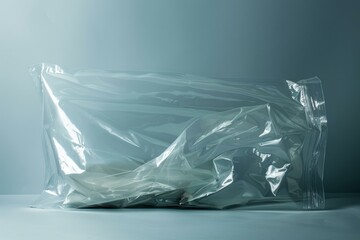 Obraz premium Large, transparent plastic bag with a smooth, reflective surface