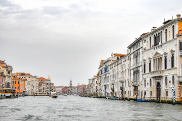Italy. Venice. Grand Canal. Gondola. Bridges