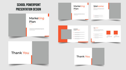 Education PowerPoint presentation slides template design. School PowerPoint presentation slide template design education profile kids vector, brochure design, landing page, annual report fashion 