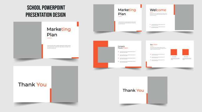 Education PowerPoint presentation slides template design. School PowerPoint presentation slide template design education profile kids vector, brochure design, landing page, annual report fashion 