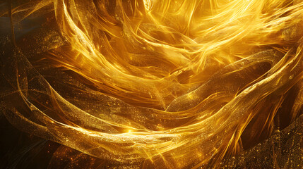 A mesmerizing swirl of golden light and texture, evoking warmth and energy.