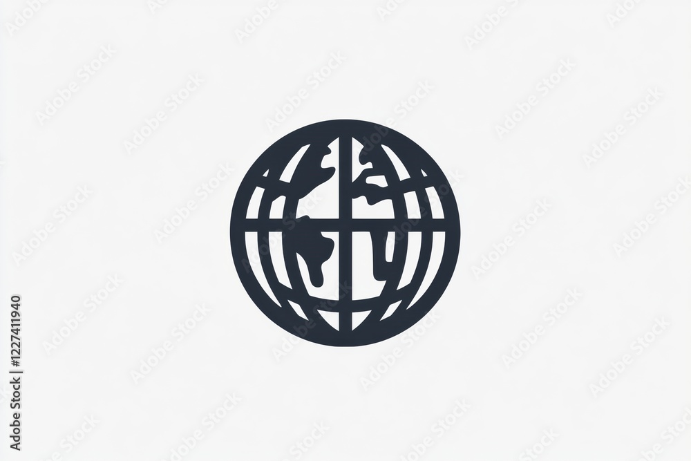 Leinwandbilder modern globe design featuring a stylized world map illustration suitable for digital or print use. g