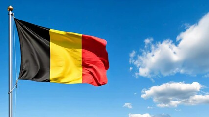 National flag of Belgium - Powered by Adobe