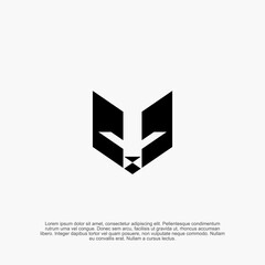 Simple minimalist bold silhouette cat head logo with a strong and modern design, ideal for pet brands, feline-themed businesses, and logo identity projects