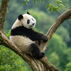 Obraz premium Panda with Tongue Out