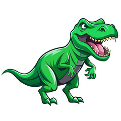 Fototapeta premium Green T-Rex Mascot illustration 