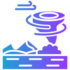 Sandstorm glyph gradient icon