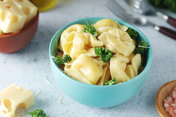 Tortellini - dumplings typical dish from Italian cuisine