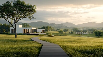 Family scene with genuine joy and interaction, set in the modern garden of a stylish home, golden hour lighting, dynamic greenery, vibrant realism, photorealistic quality, Ultra-Realistic, Photo 