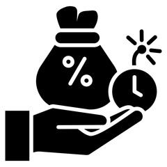 Debt Glyph Icon