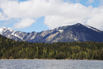 Eibsee lake in Garmisch-Partenkirchen, Bavaria, Germany	