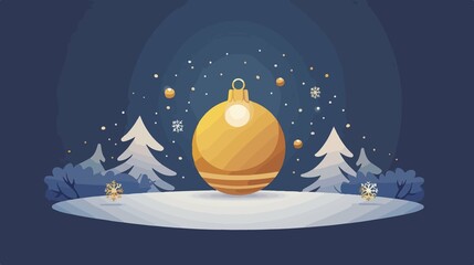 Elegant Gold Christmas Ornament for Winter Celebration