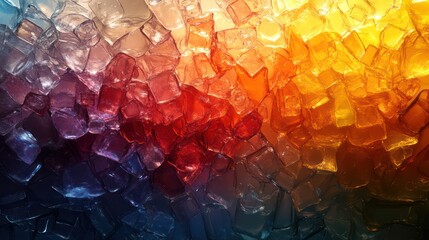 Obraz premium Abstract Colorful Crystal Gradient: A Kaleidoscope of Vivid Hues
