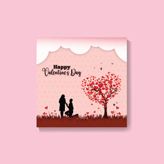 Happy Valentine's Day social media post template