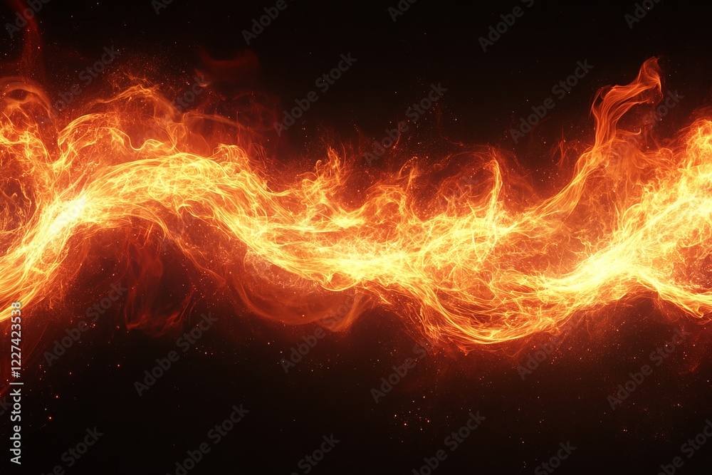 Aufkleber vibrant flames create mesmerizing patterns in dark surroundings during a fiery display