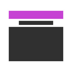 Abstract graphic with magenta and black rectangles