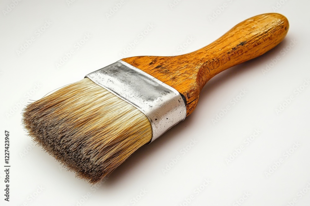 Poster paintbrush resting on a clean surface ready for use in home improvement or artistic projects