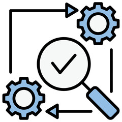 Due Diligence Blue Black Icon