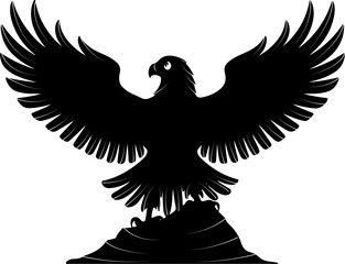 A Silhouette images of Eagle in Motion.eps