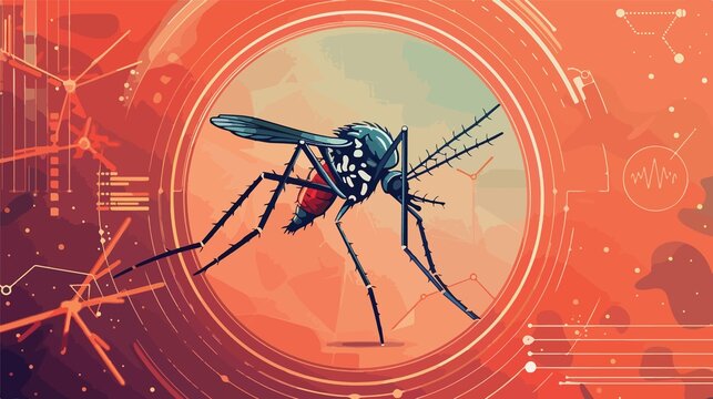 Dengue Prevention and Disease Awareness Flat Vector Illustration