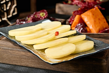 Fresh cut potato chips