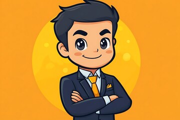 Adorable 3D Businessman Avatar Portrait