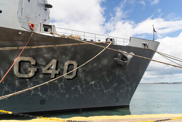 View of a Navy ship open for visits in the port of the city of Salvador, Bahia, Brazil. © Thales