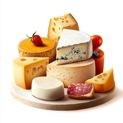 Dripping and melting cheese with splatter. Cheese options include parmesan, cheddar, brie, and mozzarella. Versatile for sauces, meals, snacks, or recipes, it's popular in Italian and global dishes.
