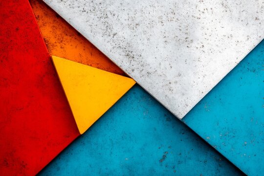 A geometric representation of one brightly colored triangle among muted squares, symbolizing uniqueness and importance