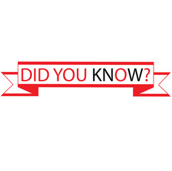 did you know sign on white background