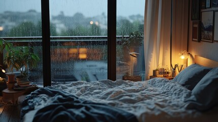 Bed beside window