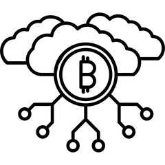 Bitcoin Cloud Icon