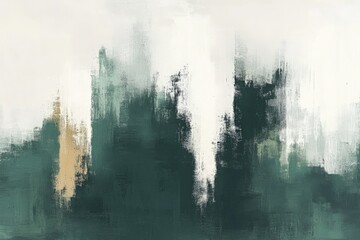Abstract landscape with soft hues and textured brushstrokes presenting a serene nature view in a minimalist style