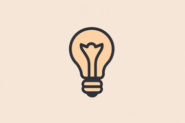 Light bulb design on a simple background conveying a sense of illumination and creativity in a modern context. Generative AI