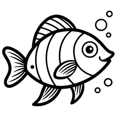 vector illustration of a fish