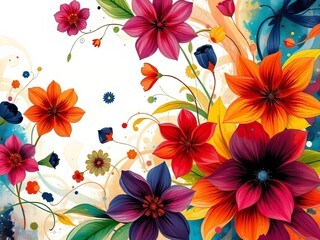 Fototapeta premium Vibrant Floral Soil Abstractions - Nature's Rhythm Backgrounds