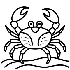 crab isolated on white