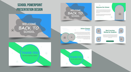 Education PowerPoint presentation slides template design. School PowerPoint presentation slide template design education profile kids vector, brochure design, landing page, annual report fashion 