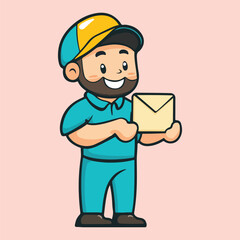 Postal Worker vector illustration