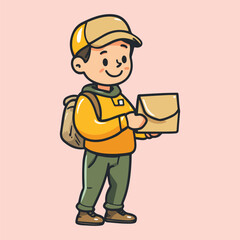 Postal Worker vector illustration