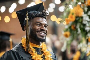 A new graduate receiving an offer letter with a bright smile, symbolizing the joy of gaining employment