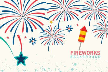 Obraz premium Fireworks Celebration Background