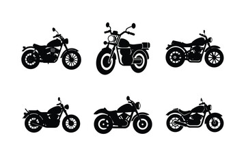 Obraz premium Touring motorcycle silhouette isolated on white background