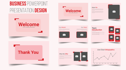 Business minimal slides presentation background template. business presentation template.