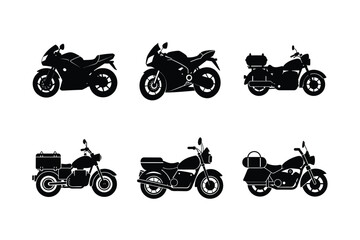 Obraz premium Touring bike silhouette isolated on white background