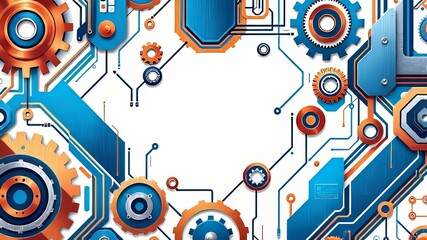 Vibrant Industrial Engineering Patterns - Abstract Backgrounds