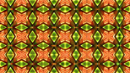 seamless pattern with leaves diamonds