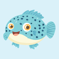 A cute Pufferfish vector illustration